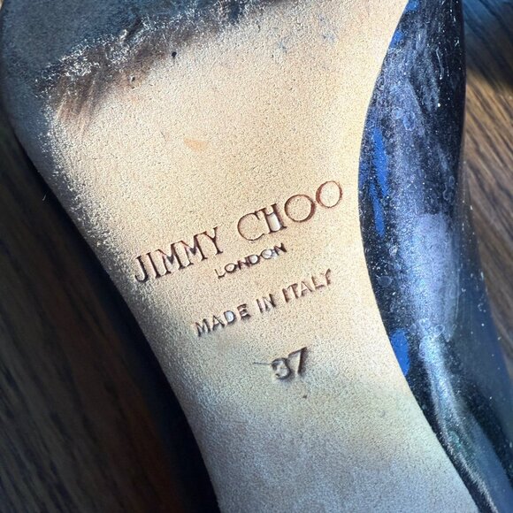 Jimmy Choo Black Patent Leather Heels - Picture 1 of 4